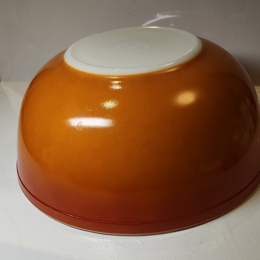 Vintage  Pyrex Flameglo Red Orange Color 404-4qt
